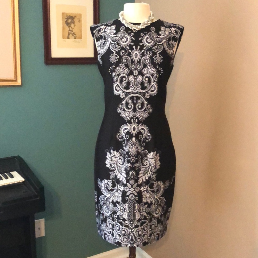 Liz Claiborne black and white beautiful dress